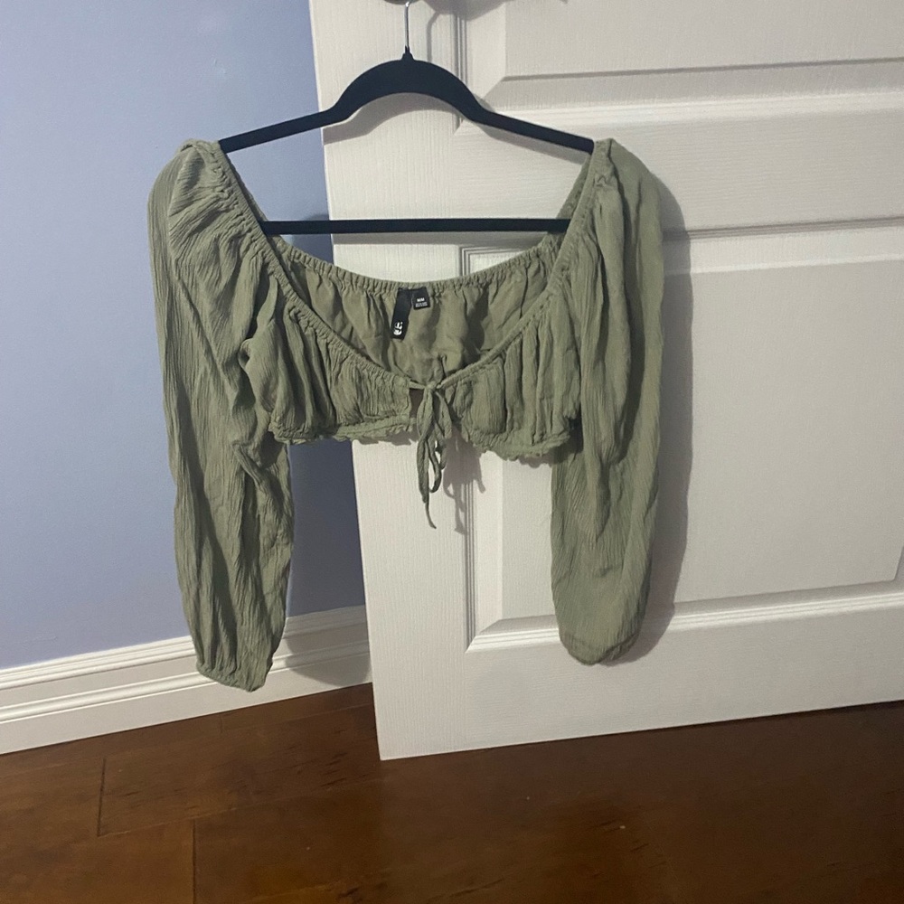 Women's Olive Green Crop Top
